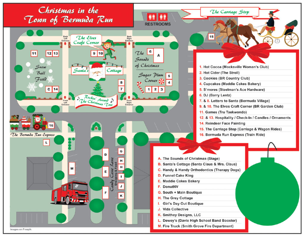 Christmas in the Town of Bermuda Run Map