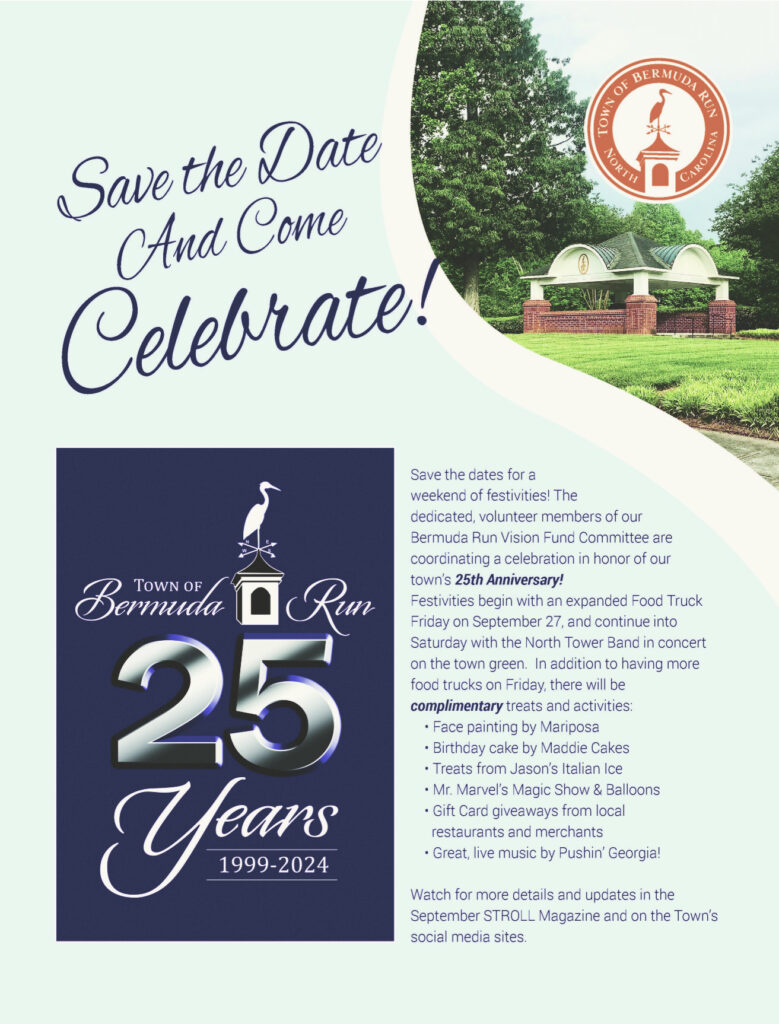 town of bermuda run 25 years