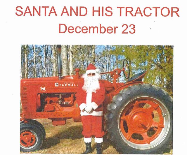 santa on his tractor bermuda run